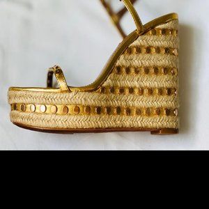 BCBG MaxAZRIA PAIGE WEDGE SANDALS HEELED